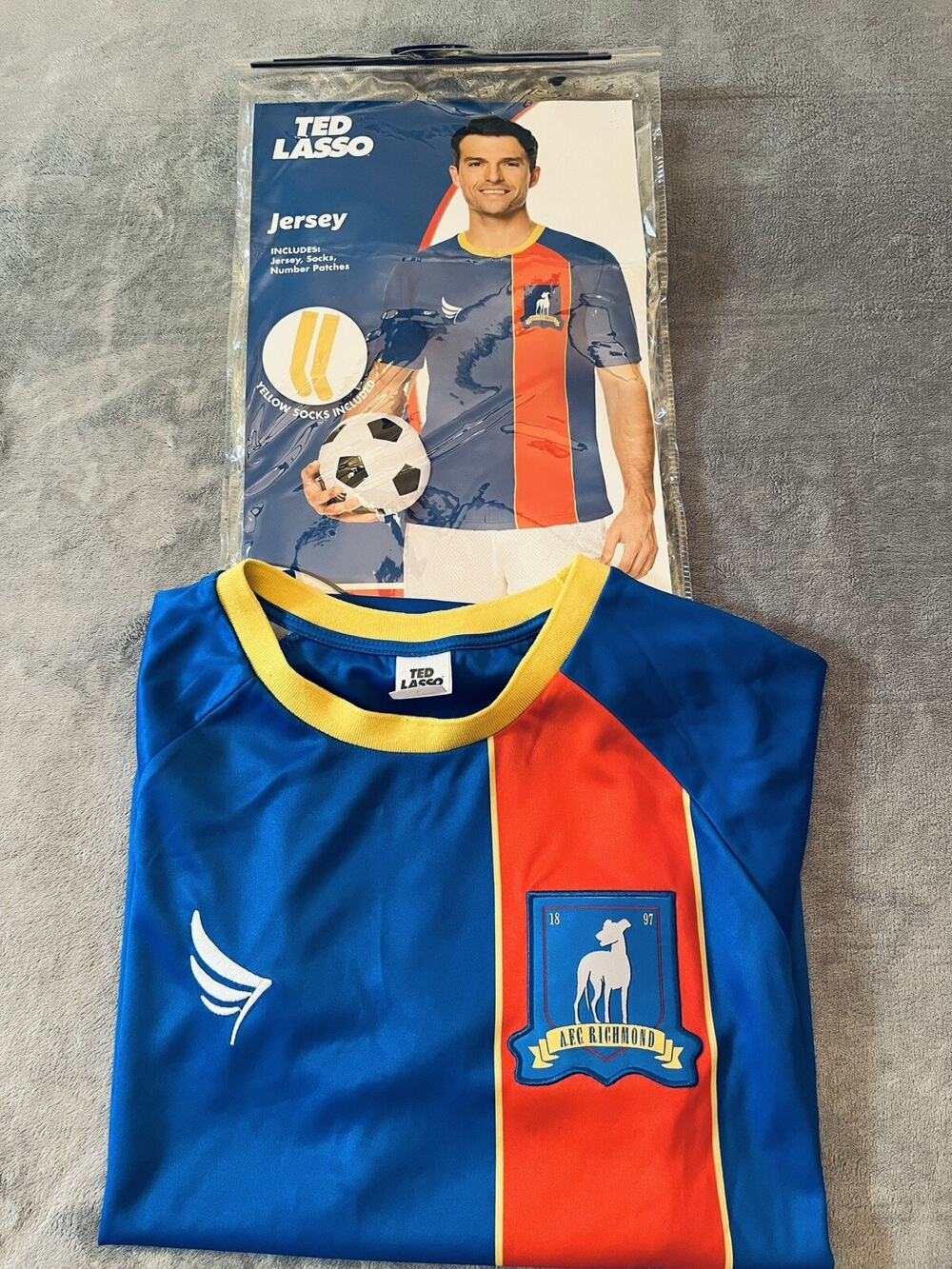 Spirit Halloween Ted Lasso Soccer Uniform Costume Adult Large